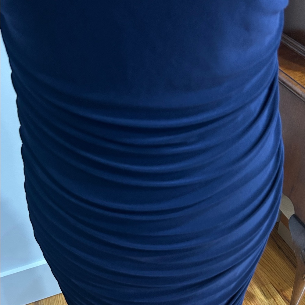 Club L London Navy Ruched Maxi Dress - Picture 5 of 6